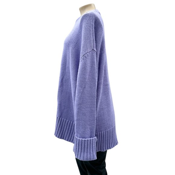 WEWOREWHAT Lavender Cotton Knit Oversized‎ Crewneck Sweater Size S - Picture 11 of 11